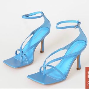Turquoise Strappy Heels NWT